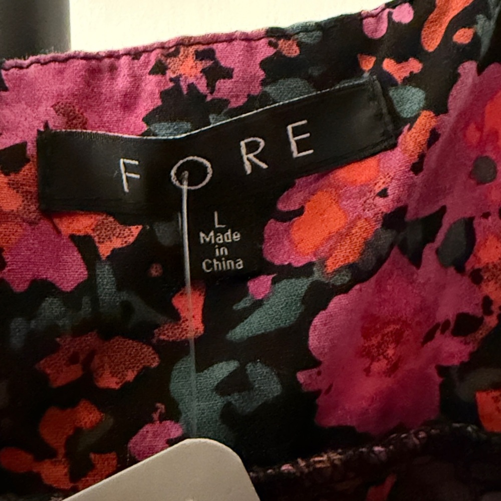 NWOT Fore 100% Cotton Magenta Maxi Dress Size L - Picture 4 of 6